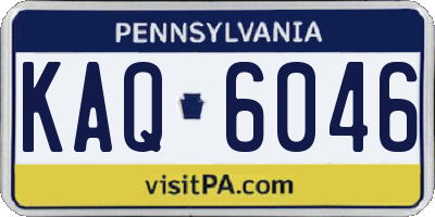 PA license plate KAQ6046