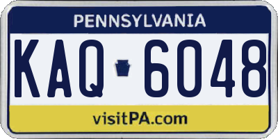 PA license plate KAQ6048