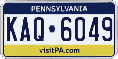 PA license plate KAQ6049