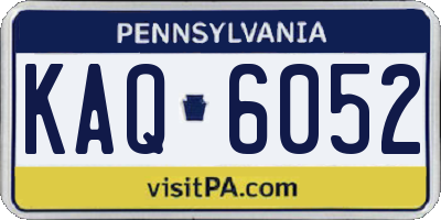 PA license plate KAQ6052