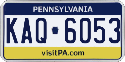 PA license plate KAQ6053