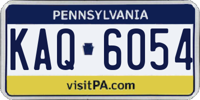 PA license plate KAQ6054