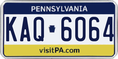 PA license plate KAQ6064