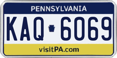 PA license plate KAQ6069
