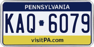PA license plate KAQ6079