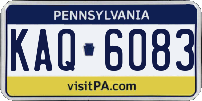 PA license plate KAQ6083