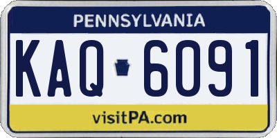 PA license plate KAQ6091