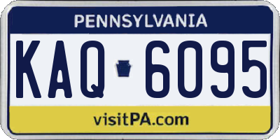 PA license plate KAQ6095
