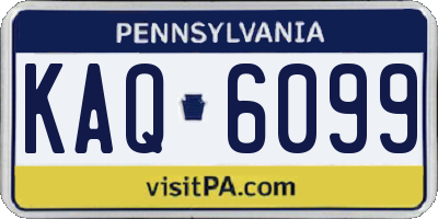 PA license plate KAQ6099