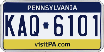 PA license plate KAQ6101