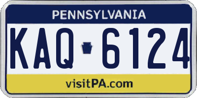 PA license plate KAQ6124