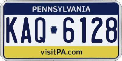 PA license plate KAQ6128