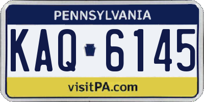 PA license plate KAQ6145