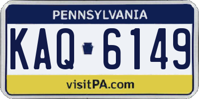 PA license plate KAQ6149