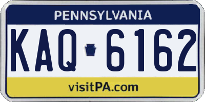 PA license plate KAQ6162
