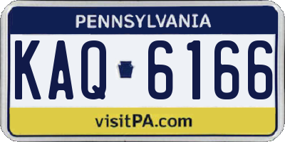PA license plate KAQ6166