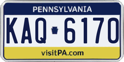 PA license plate KAQ6170