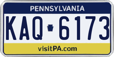 PA license plate KAQ6173