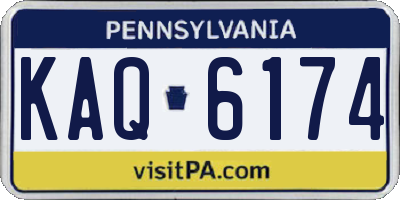 PA license plate KAQ6174
