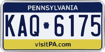 PA license plate KAQ6175