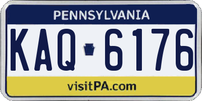 PA license plate KAQ6176