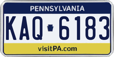 PA license plate KAQ6183