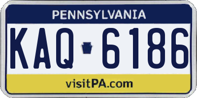 PA license plate KAQ6186