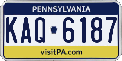 PA license plate KAQ6187