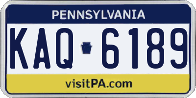 PA license plate KAQ6189