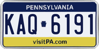 PA license plate KAQ6191
