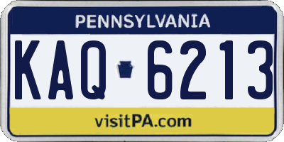 PA license plate KAQ6213