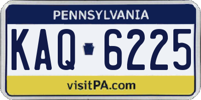PA license plate KAQ6225