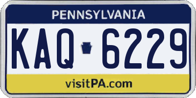 PA license plate KAQ6229