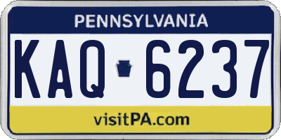 PA license plate KAQ6237