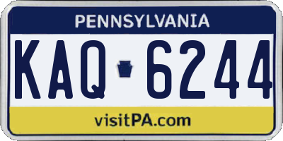 PA license plate KAQ6244