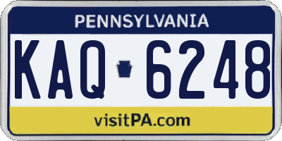 PA license plate KAQ6248