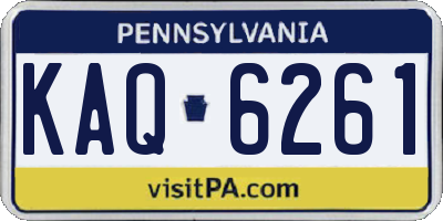 PA license plate KAQ6261