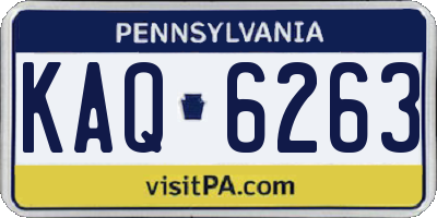 PA license plate KAQ6263
