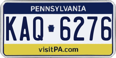PA license plate KAQ6276