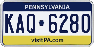 PA license plate KAQ6280