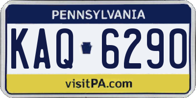 PA license plate KAQ6290