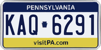 PA license plate KAQ6291