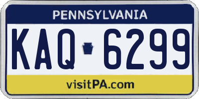 PA license plate KAQ6299