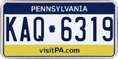 PA license plate KAQ6319