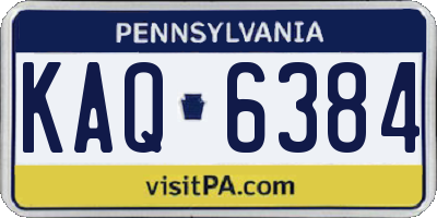 PA license plate KAQ6384