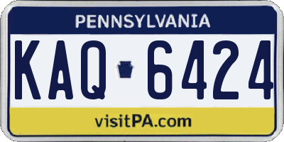 PA license plate KAQ6424
