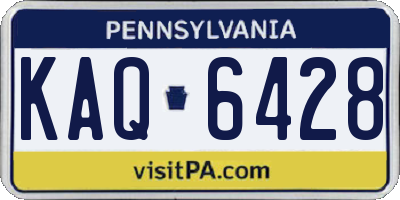 PA license plate KAQ6428