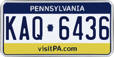PA license plate KAQ6436