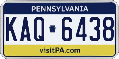 PA license plate KAQ6438
