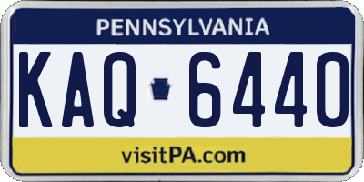 PA license plate KAQ6440